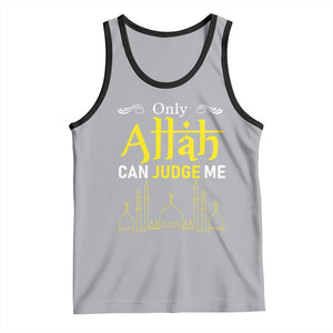 Only Allah Can Judge Me Tank Top Islamic Muslim Ramadan Eid TS02 Athletic Heather Black Print Your Wear
