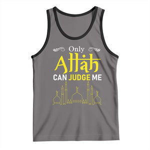 Only Allah Can Judge Me Tank Top Islamic Muslim Ramadan Eid TS02 Deep Heather Black Print Your Wear