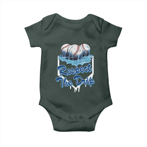 Respect The Drip Baseball Baby Onesie Driping Ice Cream Sport Lover TS02 Print Your Wear