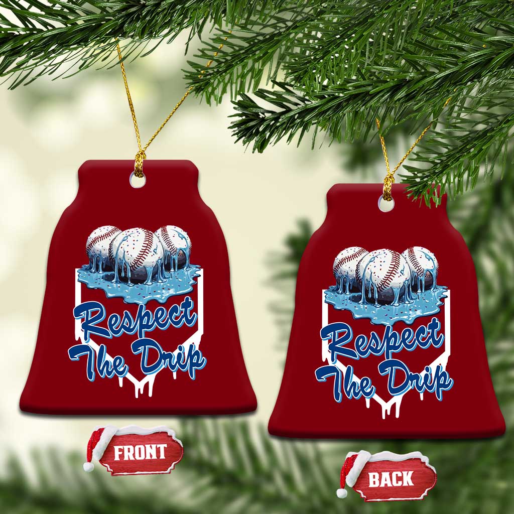 Respect The Drip Baseball Ceramic Ornament Driping Ice Cream Sport Lover TS02 Print Your Wear