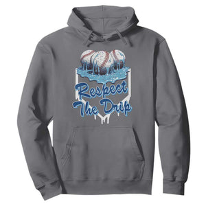 Respect The Drip Baseball Hoodie Driping Ice Cream Sport Lover TS02 Charcoal Print Your Wear