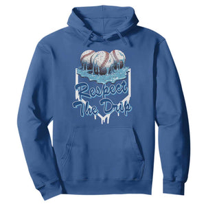 Respect The Drip Baseball Hoodie Driping Ice Cream Sport Lover TS02 Royal Blue Print Your Wear