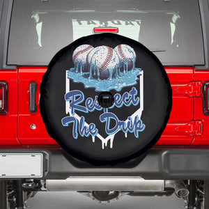 Respect The Drip Baseball Spare Tire Cover Driping Ice Cream Sport Lover TS02 Black Print Your Wear