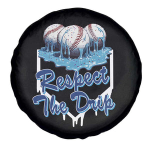 Respect The Drip Baseball Spare Tire Cover Driping Ice Cream Sport Lover TS02 Print Your Wear
