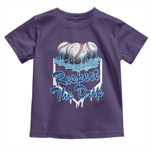 Respect The Drip Baseball Toddler T Shirt Driping Ice Cream Sport Lover TS02 Purple Print Your Wear