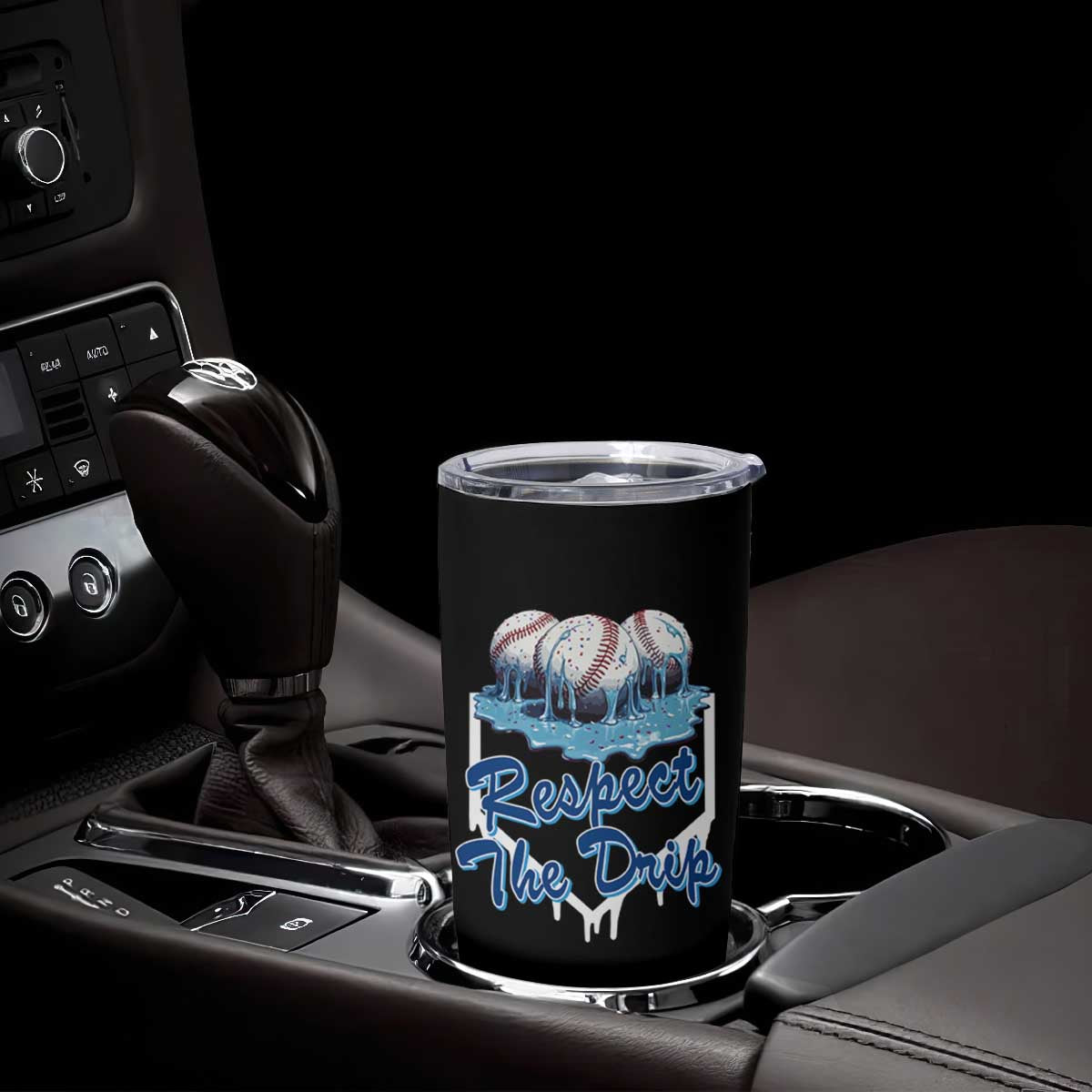 Respect The Drip Baseball Tumbler Cup Driping Ice Cream Sport Lover TS02 Print Your Wear