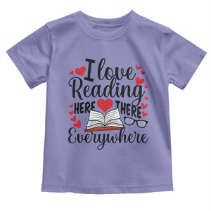 I Love Reading Here There Anywhere Toddler T Shirt Reading Month Across America TS02 Violet Print Your Wear