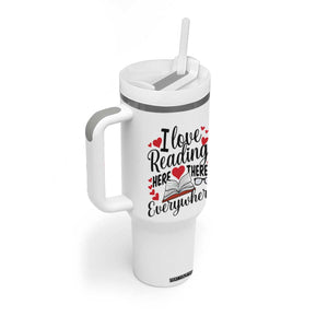 I Love Reading Here There Anywhere Tumbler With Handle Reading Month Across America TS02 Print Your Wear