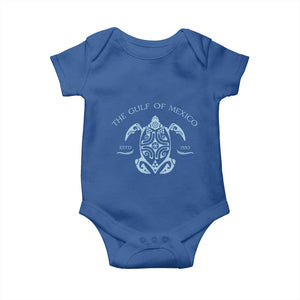 Gulf of Mexico Turtle Baby Onesie Golfo de Mexico Forever TS02 Royal Blue Print Your Wear