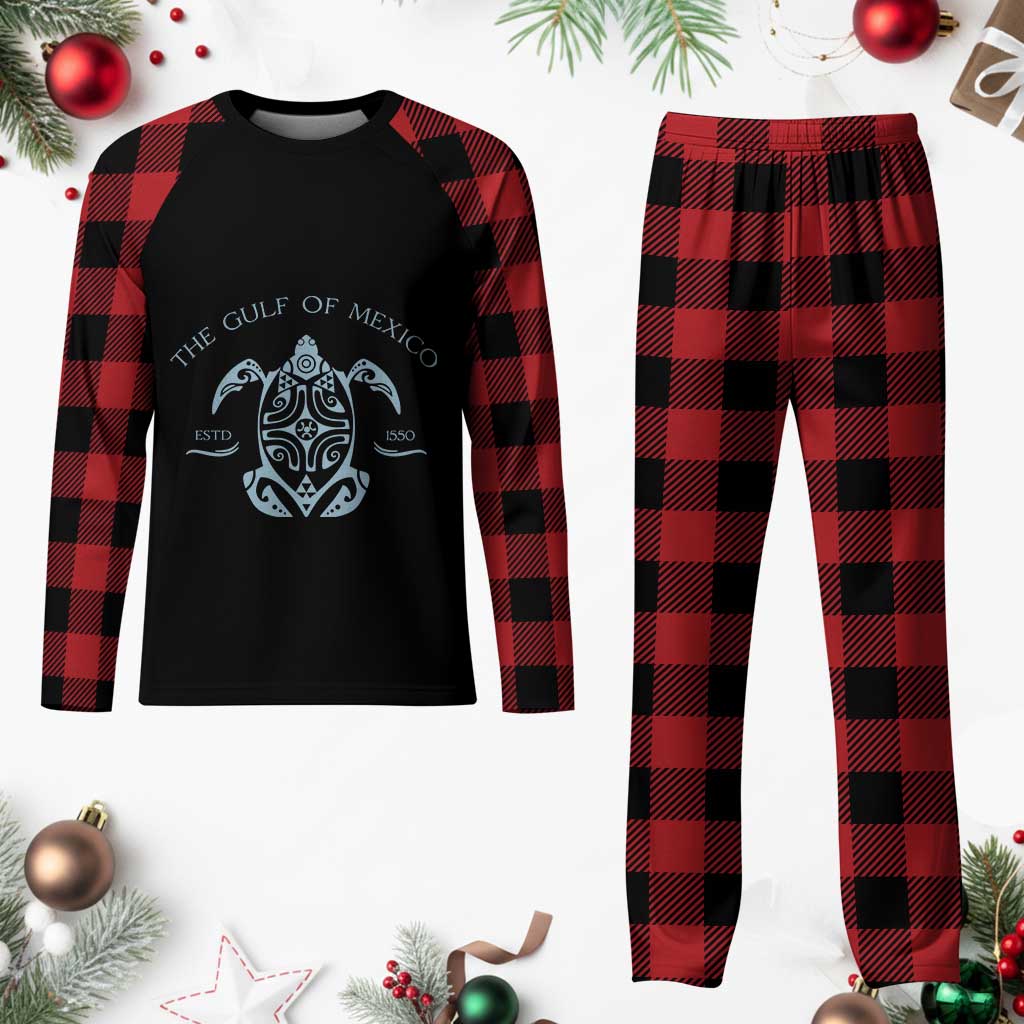 Gulf of Mexico Turtle Plaid Pajama Set Golfo de Mexico Forever TS02 Buffalo Plaid Print Your Wear
