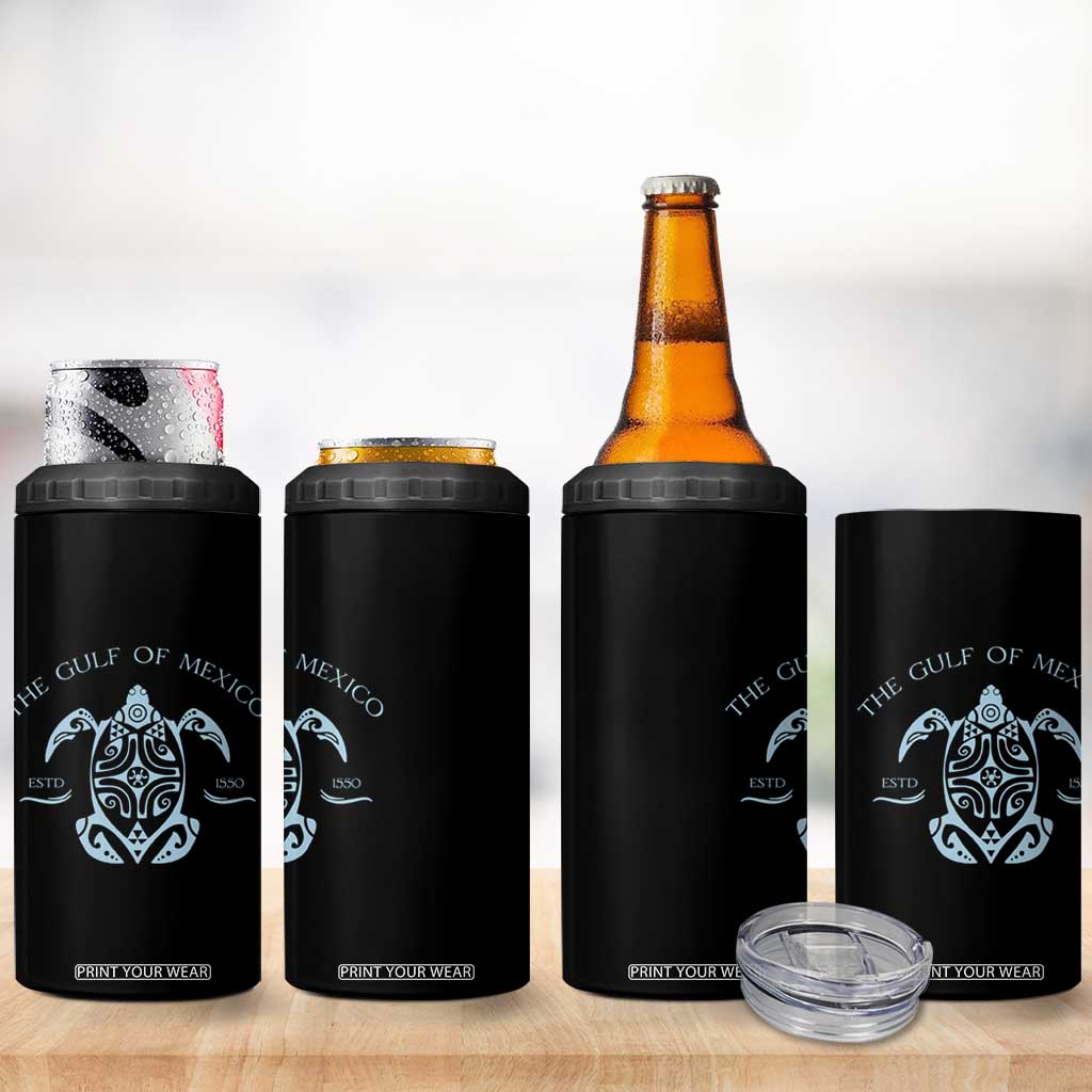 Gulf of Mexico Turtle 4 in 1 Can Cooler Tumbler Golfo de Mexico Forever TS02 Print Your Wear