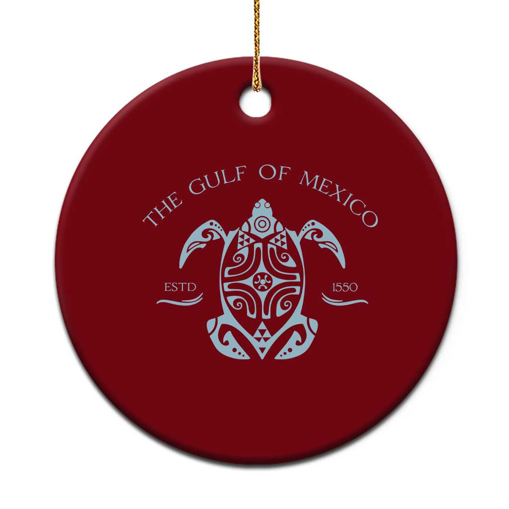 Gulf of Mexico Turtle Ceramic Ornament Golfo de Mexico Forever TS02 1pc Red Print Your Wear