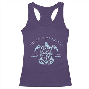 Gulf of Mexico Turtle Racerback Tank Top Golfo de Mexico Forever TS02 Purple Print Your Wear