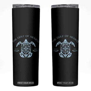 Gulf of Mexico Turtle Skinny Tumbler Golfo de Mexico Forever TS02 Black Print Your Wear