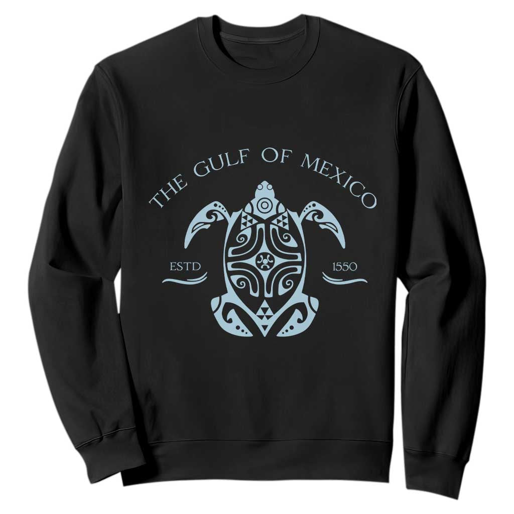 Gulf of Mexico Turtle Sweatshirt Golfo de Mexico Forever TS02 Black Print Your Wear