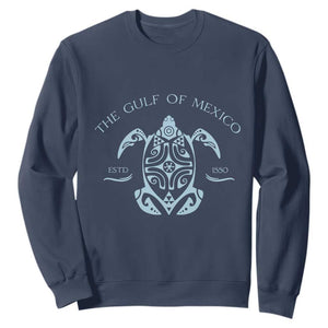 Gulf of Mexico Turtle Sweatshirt Golfo de Mexico Forever TS02 Navy Print Your Wear