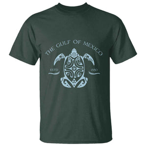 Gulf of Mexico Turtle T Shirt Golfo de Mexico Forever TS02 Dark Forest Green Print Your Wear