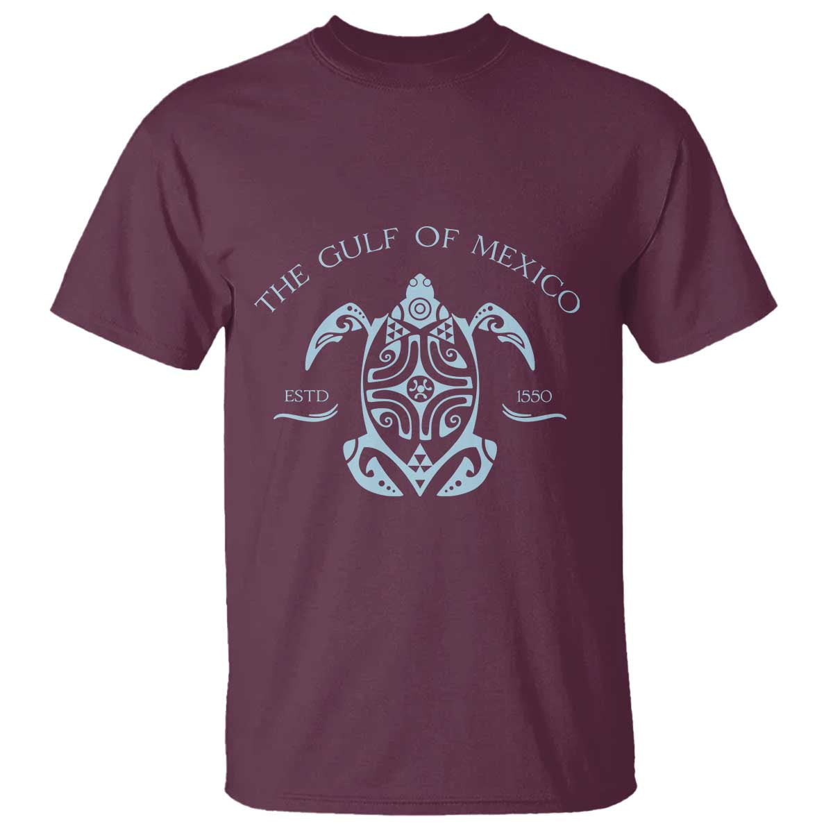 Gulf of Mexico Turtle T Shirt Golfo de Mexico Forever TS02 Maroon Print Your Wear