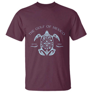 Gulf of Mexico Turtle T Shirt Golfo de Mexico Forever TS02 Maroon Print Your Wear
