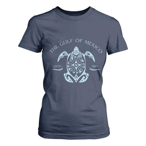 Gulf of Mexico Turtle T Shirt For Women Golfo de Mexico Forever TS02 Navy Print Your Wear