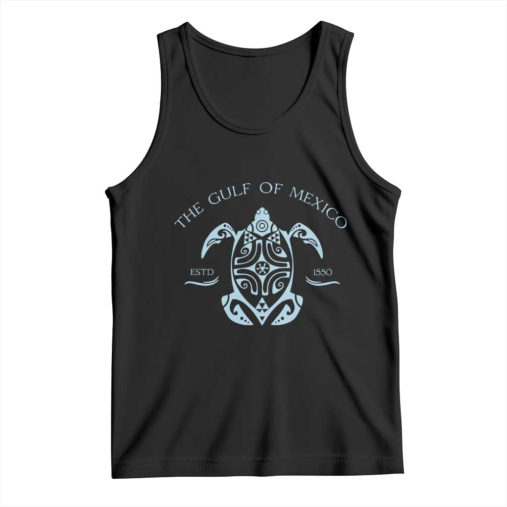 Gulf of Mexico Turtle Tank Top Golfo de Mexico Forever TS02 Black Print Your Wear