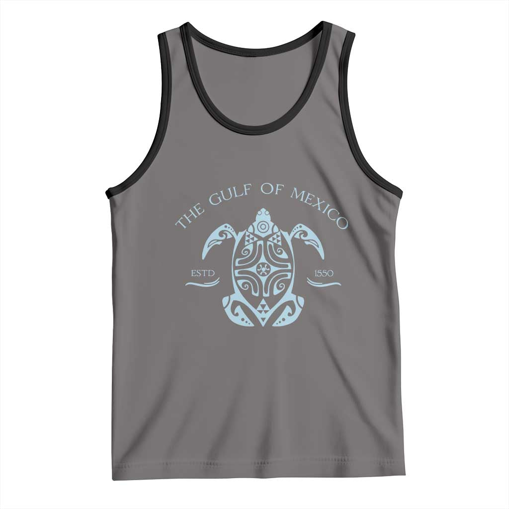 Gulf of Mexico Turtle Tank Top Golfo de Mexico Forever TS02 Deep Heather Black Print Your Wear