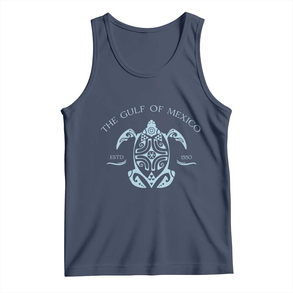 Gulf of Mexico Turtle Tank Top Golfo de Mexico Forever TS02 Navy Print Your Wear