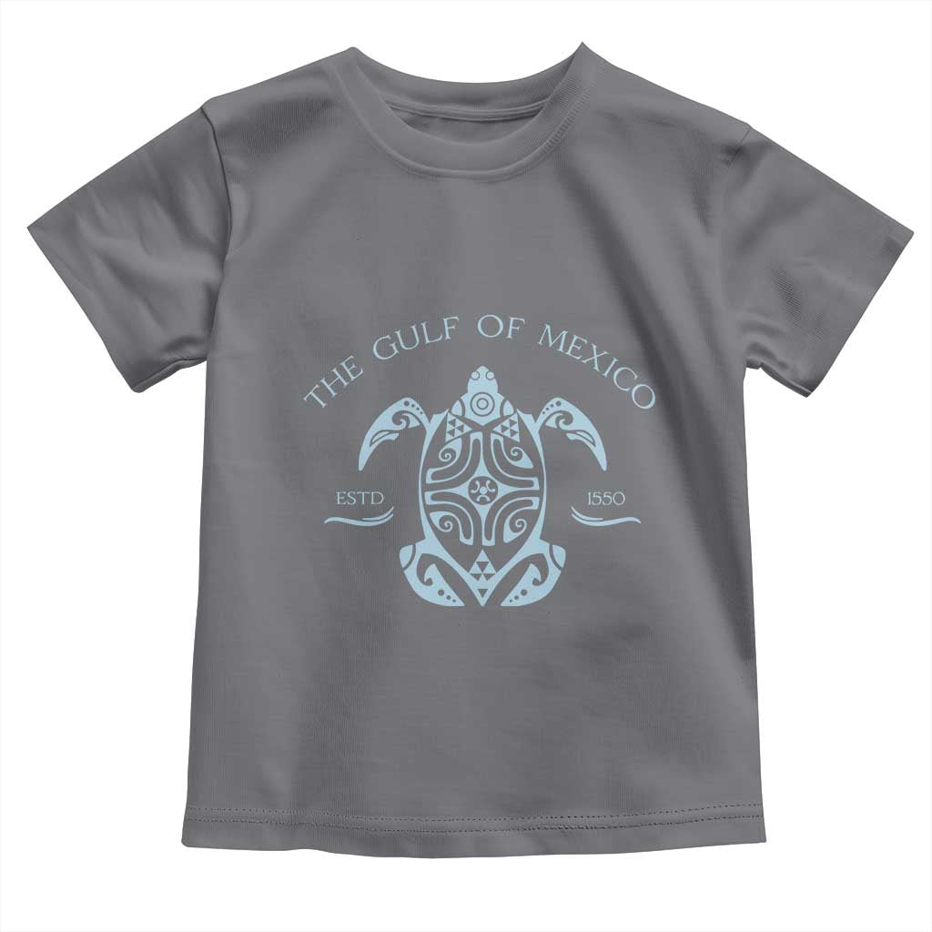 Gulf of Mexico Turtle Toddler T Shirt Golfo de Mexico Forever TS02 Charcoal Print Your Wear