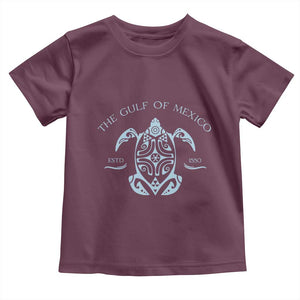 Gulf of Mexico Turtle Toddler T Shirt Golfo de Mexico Forever TS02 Maroon Print Your Wear