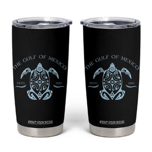Gulf of Mexico Turtle Tumbler Cup Golfo de Mexico Forever TS02 Black Print Your Wear