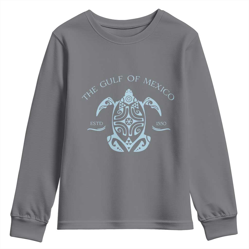Gulf of Mexico Turtle Youth Sweatshirt Golfo de Mexico Forever TS02 Charcoal Print Your Wear