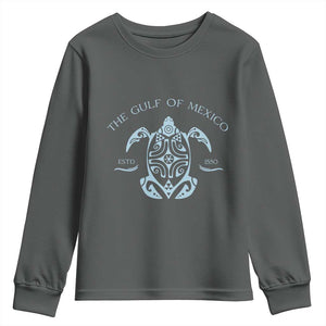 Gulf of Mexico Turtle Youth Sweatshirt Golfo de Mexico Forever TS02 Dark Heather Print Your Wear