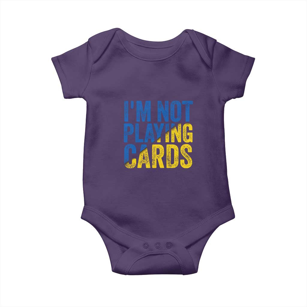Zelensky I'm Not Playing Cards Baby Onesie TS02 Purple Print Your Wear