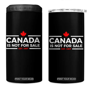 Canada Is Not For Sale Est. 1867 4 in 1 Can Cooler Tumbler TS02 One Size: 16 oz Black Print Your Wear