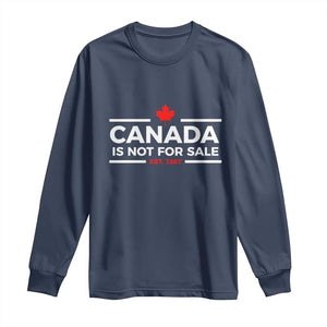 Canada Is Not For Sale Est. 1867 Long Sleeve Shirt TS02 Navy Print Your Wear