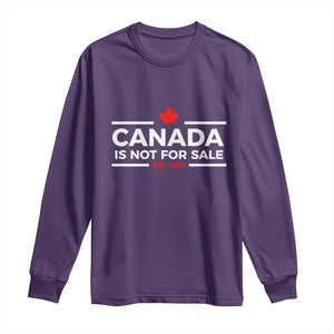 Canada Is Not For Sale Est. 1867 Long Sleeve Shirt TS02 Purple Print Your Wear