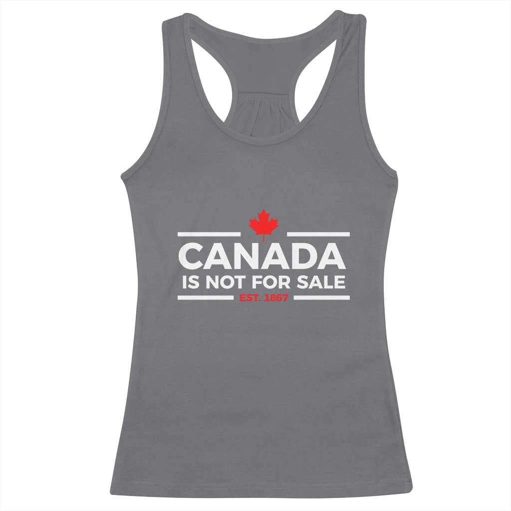 Canada Is Not For Sale Est. 1867 Racerback Tank Top TS02 Charcoal Print Your Wear