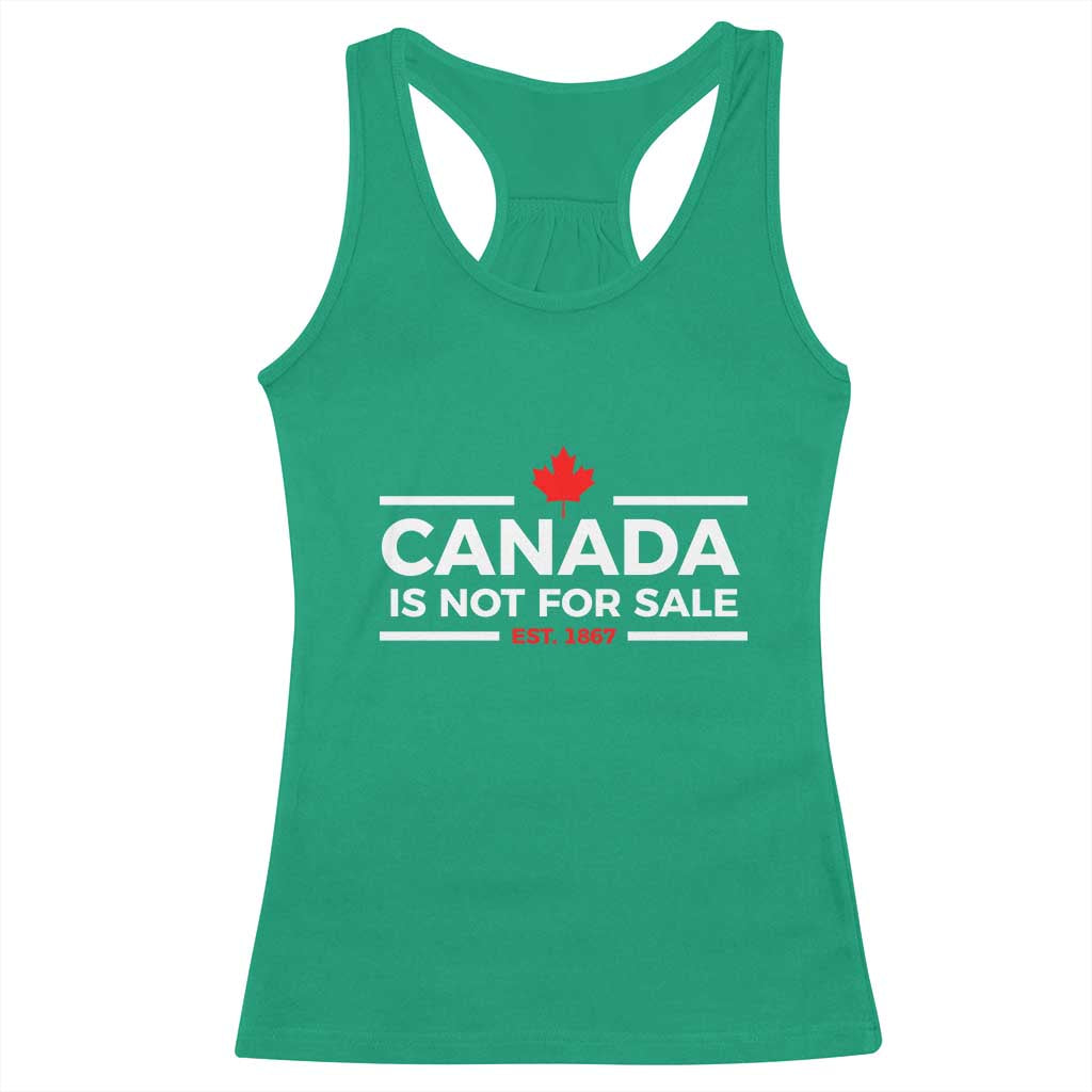 Canada Is Not For Sale Est. 1867 Racerback Tank Top TS02 Irish Green Print Your Wear