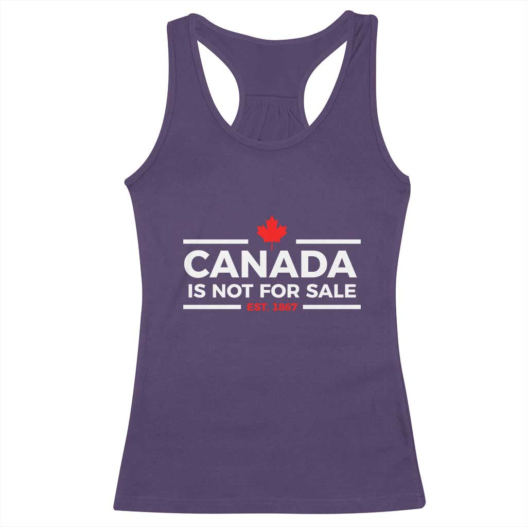 Canada Is Not For Sale Est. 1867 Racerback Tank Top TS02 Purple Print Your Wear