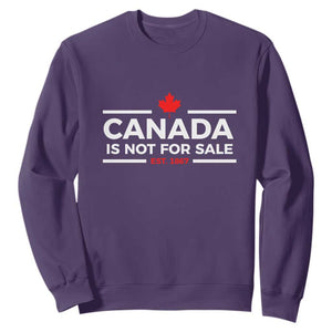 Canada Is Not For Sale Est. 1867 Sweatshirt TS02 Purple Print Your Wear