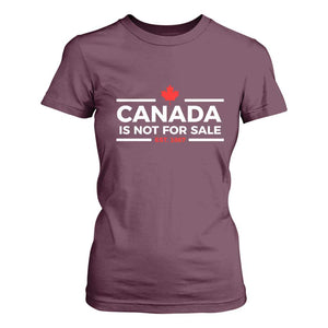 Canada Is Not For Sale Est. 1867 T Shirt For Women TS02 Maroon Print Your Wear