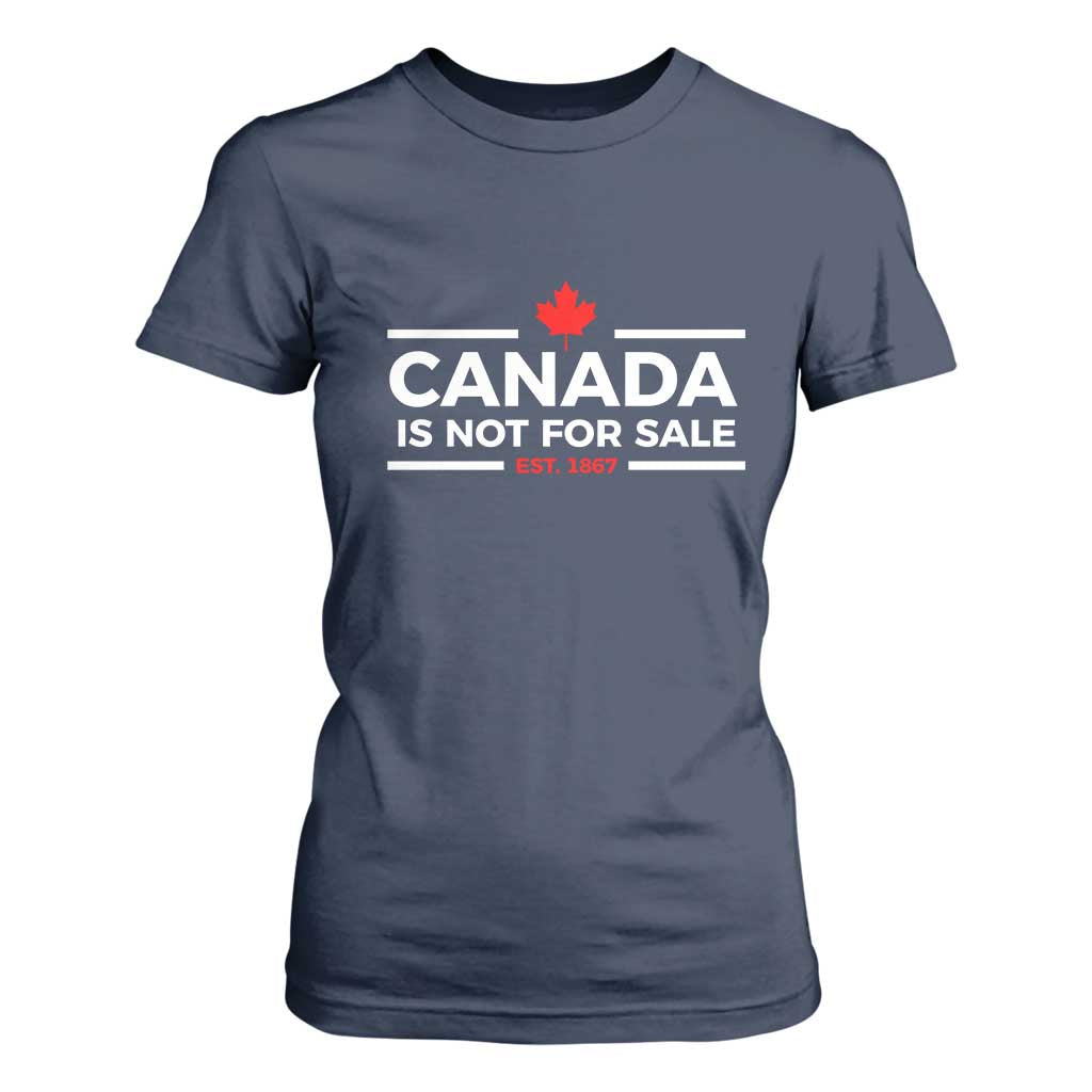 Canada Is Not For Sale Est. 1867 T Shirt For Women TS02 Navy Print Your Wear