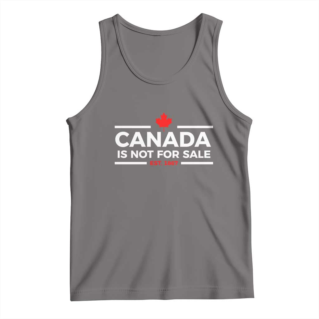 Canada Is Not For Sale Est. 1867 Tank Top TS02 Deep Heather Print Your Wear