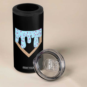 Baseball Ice Cream Dripping 4 in 1 Can Cooler Tumbler Home Plate Drip TS02 Print Your Wear