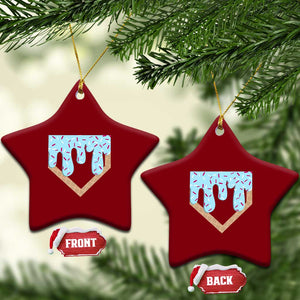 Baseball Ice Cream Dripping Ceramic Ornament Home Plate Drip TS02 Print Your Wear