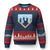 Baseball Ice Cream Dripping Ugly Christmas Sweater Home Plate Drip TS02 Navy Red Print Your Wear