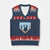 Baseball Ice Cream Dripping V-Neck Knit Sweater Vest Home Plate Drip TS02 Navy Red Print Your Wear