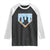 Baseball Ice Cream Dripping Raglan Shirt Home Plate Drip TS02 Black White Print Your Wear