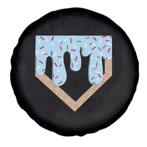 Baseball Ice Cream Dripping Spare Tire Cover Home Plate Drip TS02 Print Your Wear