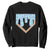 Baseball Ice Cream Dripping Sweatshirt Home Plate Drip TS02 Black Print Your Wear